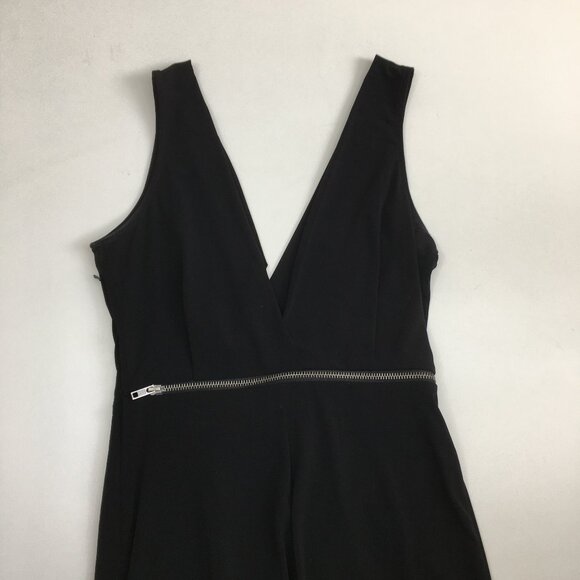 BCBGENERATION Black Zipper Bust Ruching Tulip Overlay Hem Top - Picture 12 of 13